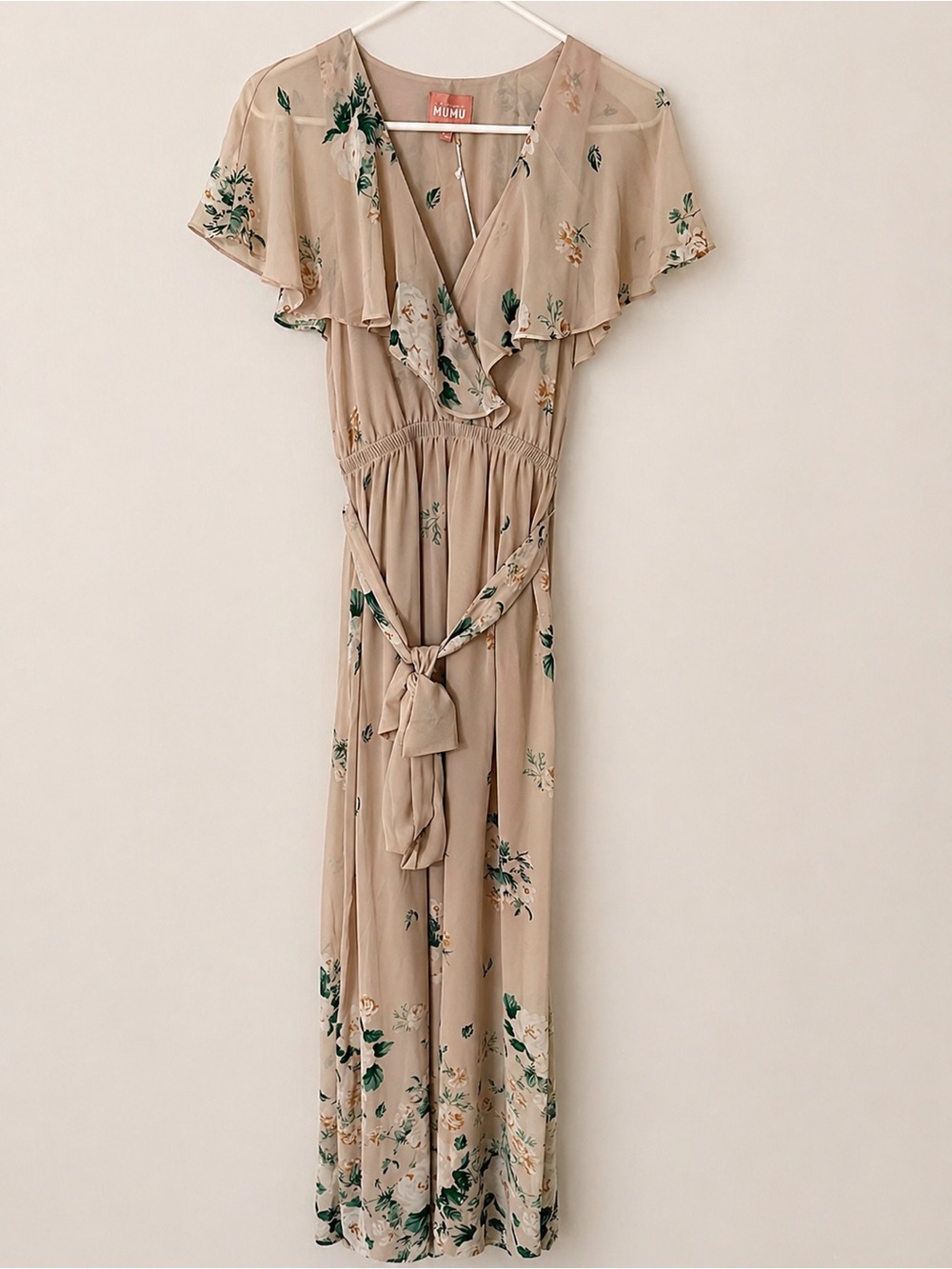 Show Me Your MuMu Blush Floral Maxi Dress